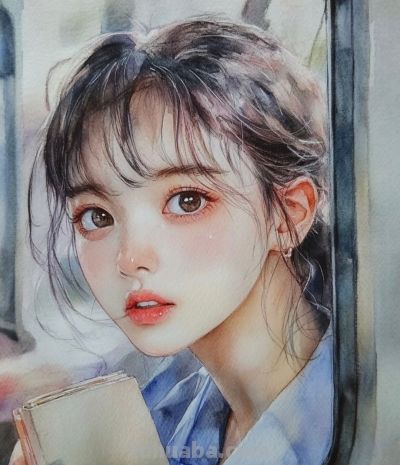 水彩少女 梦幻唯美 治愈系少女心丨SpacewaIkerrand390875w分享 - 图画吧TUHUABA