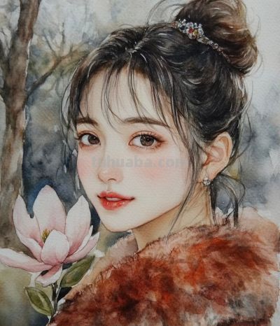 水彩少女 梦幻唯美 治愈系少女心丨SpacewaIkerrand390875w分享 - 图画吧TUHUABA