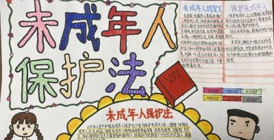 【普法强基】我为“未保法”代言，普法宣传手抄报获奖作品展 - 图画吧TUHUABA
