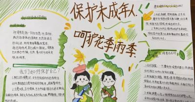 【普法强基】我为“未保法”代言，普法宣传手抄报获奖作品展 - 图画吧TUHUABA