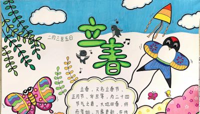 春天手抄报 - 图画吧TUHUABA