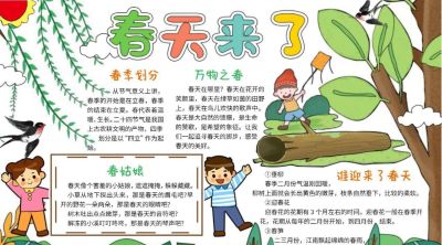 春天手抄报 - 图画吧TUHUABA