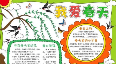 春天手抄报 - 图画吧TUHUABA