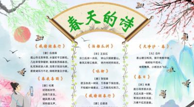 春天手抄报 - 图画吧TUHUABA
