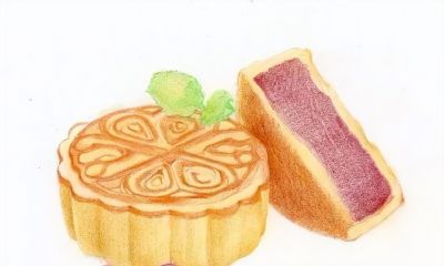 教你用彩铅画中秋月饼！美美哒！ - 图画吧TUHUABA