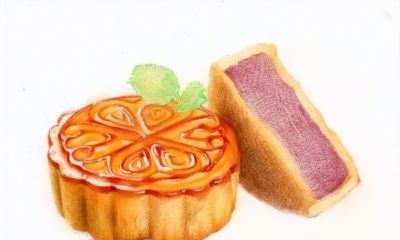 教你用彩铅画中秋月饼！美美哒！ - 图画吧TUHUABA