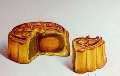 教你用彩铅画中秋月饼！美美哒！ - 图画吧TUHUABA