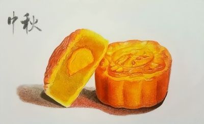 教你用彩铅画中秋月饼！美美哒！ - 图画吧TUHUABA