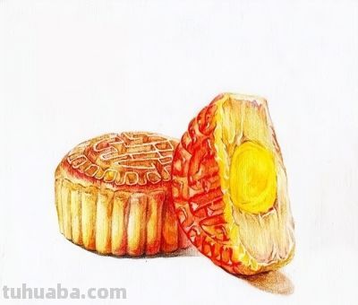教你用彩铅画中秋月饼！美美哒！ - 图画吧TUHUABA