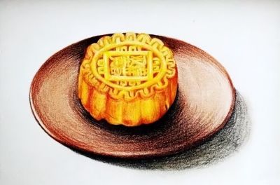 教你用彩铅画中秋月饼！美美哒！ - 图画吧TUHUABA