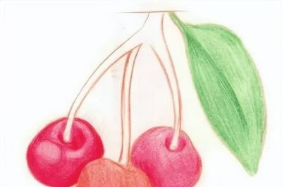 彩铅画入门教程 | 彩铅水果画：樱桃的画法步骤图 - 图画吧TUHUABA