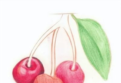 彩铅画入门教程 | 彩铅水果画：樱桃的画法步骤图 - 图画吧TUHUABA