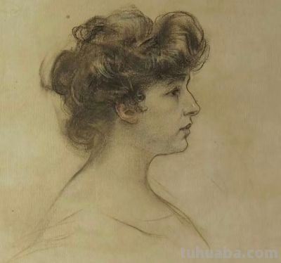 拉蒙·卡萨斯的素描，捕捉人物的瞬间神态的精品 - 图画吧TUHUABA