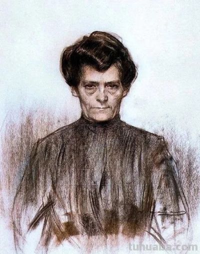 拉蒙·卡萨斯的素描，捕捉人物的瞬间神态的精品 - 图画吧TUHUABA