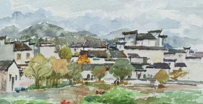 乡村新画卷 | 水彩作品《荷》《镜》《金色田野》 - 今日头条