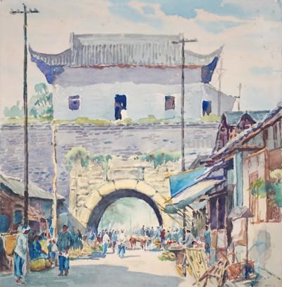 一生业余画画，他笔下的水彩，道尽了家乡的美 - 图画吧TUHUABA