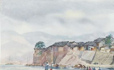 一生业余画画，他笔下的水彩，道尽了家乡的美 - 图画吧TUHUABA