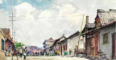 一生业余画画，他笔下的水彩，道尽了家乡的美 - 图画吧TUHUABA