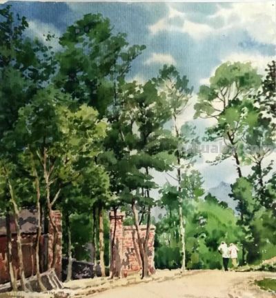 一生业余画画，他笔下的水彩，道尽了家乡的美 - 图画吧TUHUABA