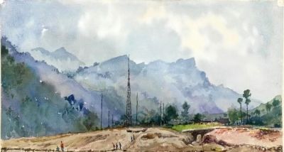 一生业余画画，他笔下的水彩，道尽了家乡的美 - 图画吧TUHUABA