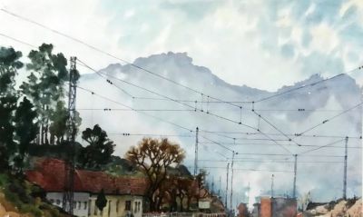 一生业余画画，他笔下的水彩，道尽了家乡的美 - 图画吧TUHUABA