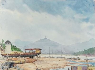 一生业余画画，他笔下的水彩，道尽了家乡的美 - 图画吧TUHUABA