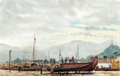 一生业余画画，他笔下的水彩，道尽了家乡的美 - 图画吧TUHUABA