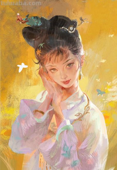 当东方神话遇上水彩：闺秀侠女、精怪神祇，每一幅都藏着千年奇幻 - 图画吧TUHUABA