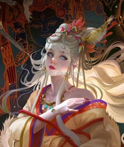 当东方神话遇上水彩：闺秀侠女、精怪神祇，每一幅都藏着千年奇幻 - 图画吧TUHUABA