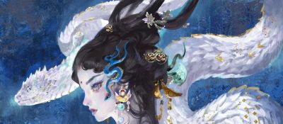 当东方神话遇上水彩：闺秀侠女、精怪神祇，每一幅都藏着千年奇幻 - 图画吧TUHUABA