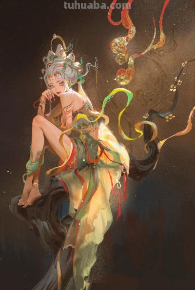 当东方神话遇上水彩：闺秀侠女、精怪神祇，每一幅都藏着千年奇幻 - 图画吧TUHUABA