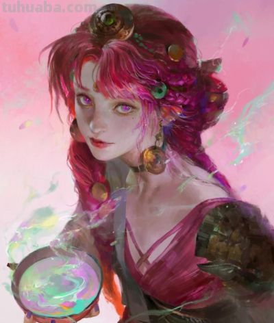 当东方神话遇上水彩：闺秀侠女、精怪神祇，每一幅都藏着千年奇幻 - 图画吧TUHUABA