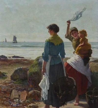 欧洲早期水彩画：英国传统水彩人物作品 - 图画吧TUHUABA