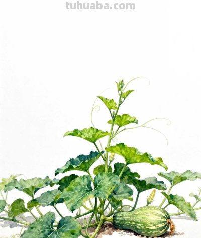 水彩画｜南瓜 - 图画吧TUHUABA