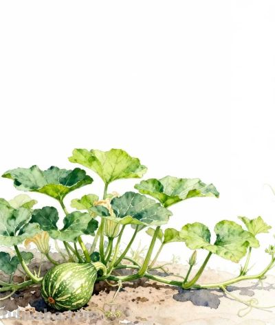 水彩画｜南瓜 - 图画吧TUHUABA