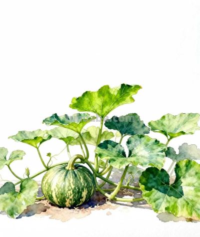 水彩画｜南瓜 - 图画吧TUHUABA