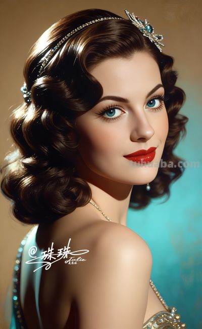 绝美油画——蓝眸似地中海的晴空，她是画布上定格的欧式缪斯 - 图画吧TUHUABA