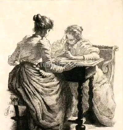 扎实，精彩，细致的素描，丹麦画家弗兰斯·施瓦茨作品 - 图画吧TUHUABA