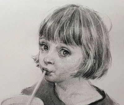 细腻温和的笔触，笔笔拿捏到位，韩国素描作品欣赏 - 图画吧TUHUABA