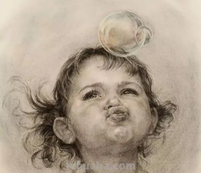 细腻温和的笔触，笔笔拿捏到位，韩国素描作品欣赏 - 图画吧TUHUABA