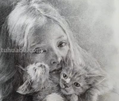 细腻温和的笔触，笔笔拿捏到位，韩国素描作品欣赏 - 图画吧TUHUABA