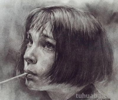 细腻温和的笔触，笔笔拿捏到位，韩国素描作品欣赏 - 图画吧TUHUABA