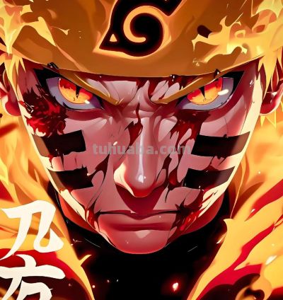 暗黑系高清壁纸｜动漫鸣人图片，有着愤怒和伤心神情，风格很炸裂 - 图画吧TUHUABA