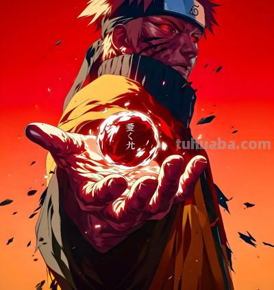 暗黑系高清壁纸｜动漫鸣人图片，有着愤怒和伤心神情，风格很炸裂 - 图画吧TUHUABA