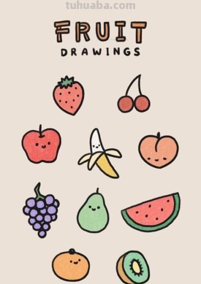 48张有颜色简笔画资料，给家里孩子画画收藏！有用 - 图画吧TUHUABA