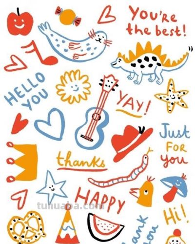 48张有颜色简笔画资料，给家里孩子画画收藏！有用 - 图画吧TUHUABA