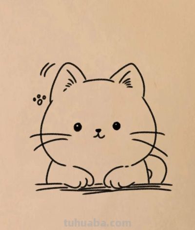 可以的猫咪/简笔画教程 - 图画吧TUHUABA