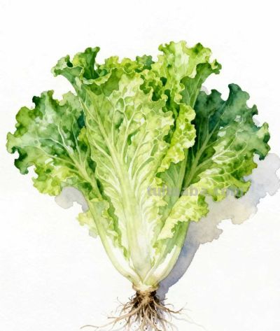 水彩画｜生菜 - 图画吧TUHUABA