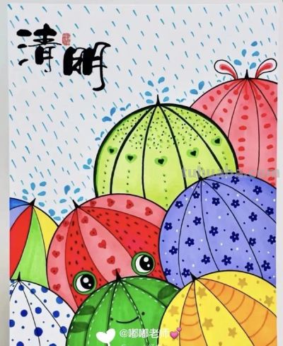 77张清明节主题画+清明节手抄报合集，建议收藏 - 图画吧TUHUABA