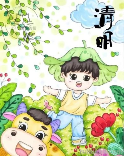 77张清明节主题画+清明节手抄报合集，建议收藏 - 图画吧TUHUABA